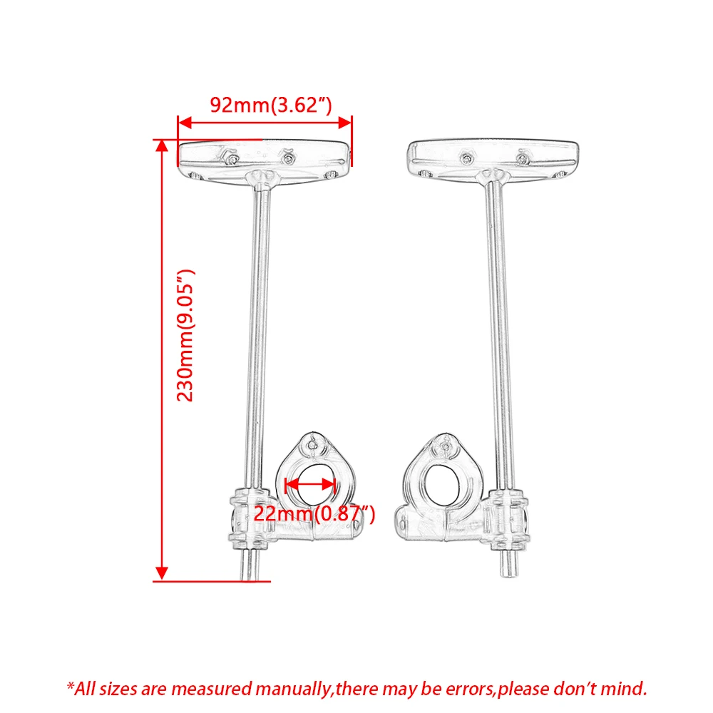 Universal Motorcycle Windshield Fit For 22 - 25mm Handlebar Street Bikes Bracket Heightened Modified Thickened Front WindScreen