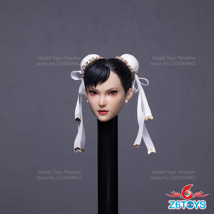 Z6TOYS ZC020 1/6 امرأة الجندي Chunli رئيس نحت الآسيوية المحمول العين رئيس صالح 12 بوصة عمل الشكل الجسم #4