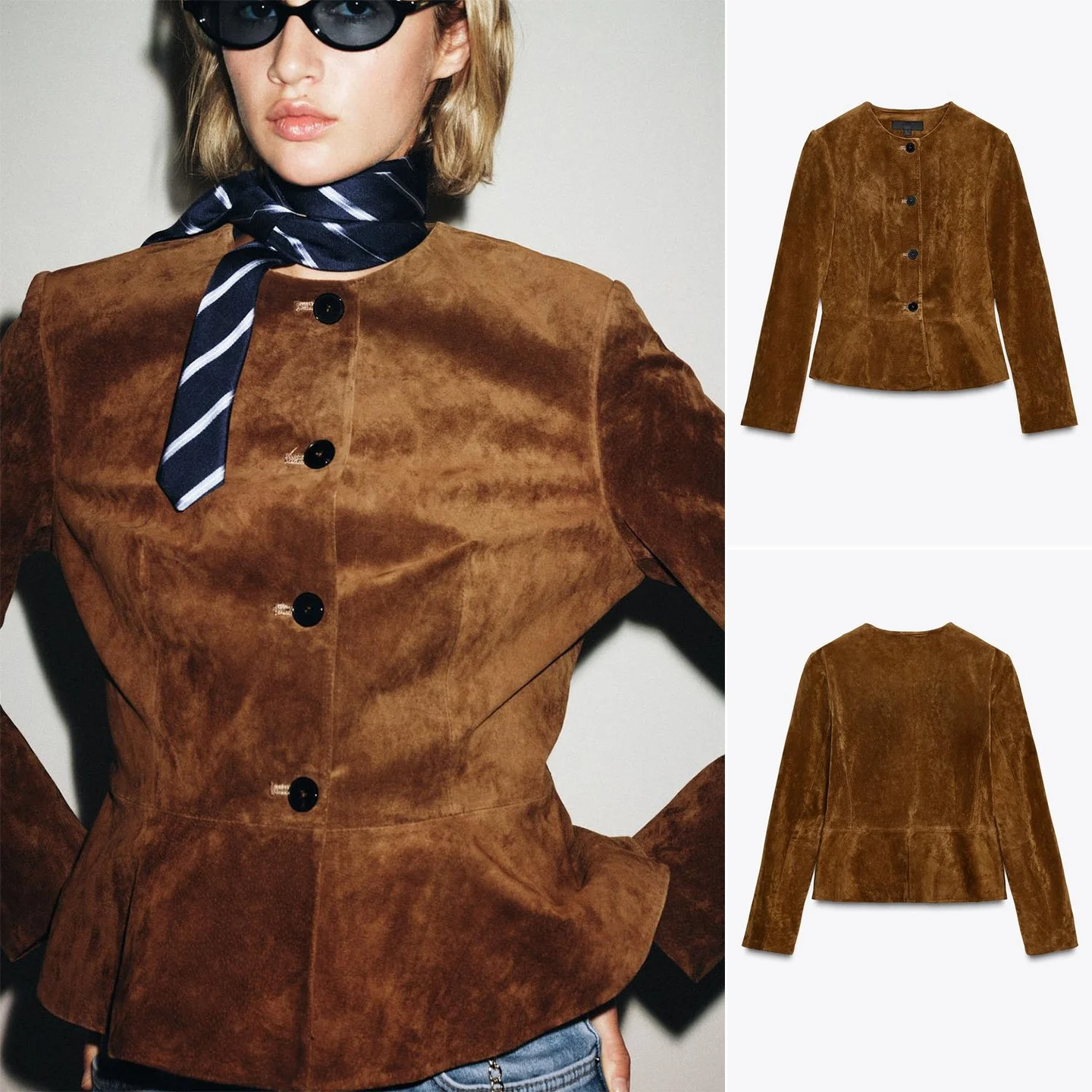 Nuovo Autunno rotondo Ne Long Sve PU Pelle Jaet A-Line Orlo Pendolarismo Sle Slim Fit Chiusura a bottone singolo Fibra di poliestere