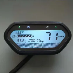 Nuovo tachimetro DISPLAY LCD Lampu/ODO/Indikator Level Baterai untuk Indikator Skuter Listrik Dasbor Sepeda Roda Tiga