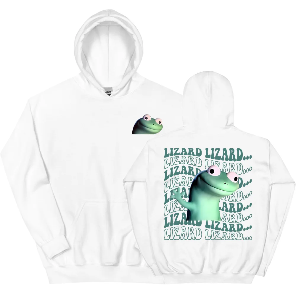 

Lizard Meme Funny Graphic Hoodies Long Sleeve Casual Hooded Sweatshirts Women Men Clothing Cartoon Printing Sudaderas Unisex Top