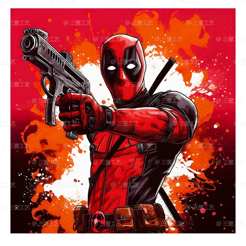 Hot Filme Deadpool e Wolverine Série Birthday Party Banner, Bolo Topper, Bandeira Pendurada, Conjunto De Balões, Decoração De Aniversário