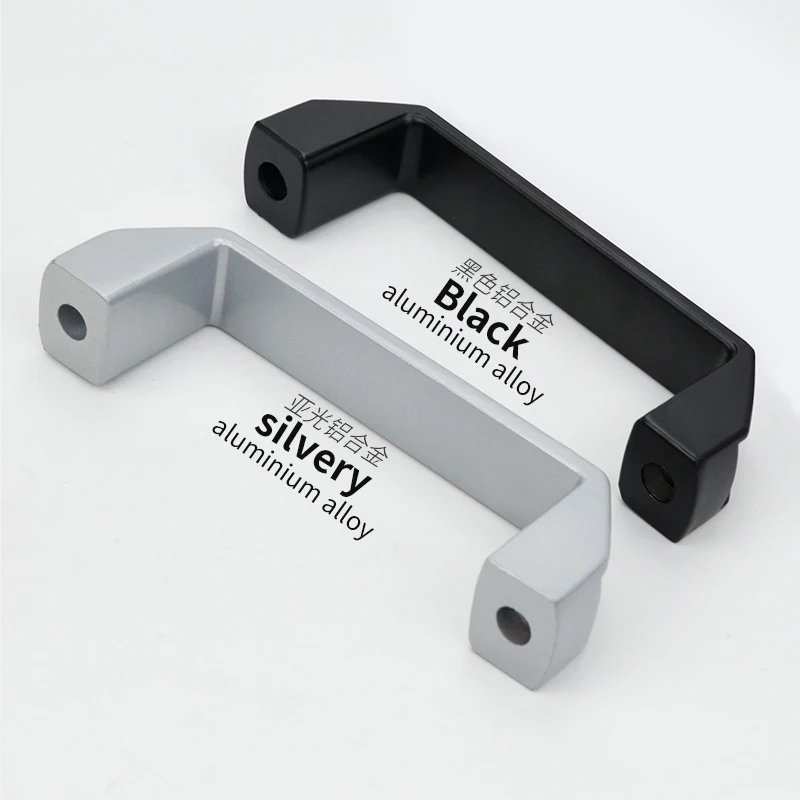 Aluminum Alloy Black Matt Handle LS522-180 Machine Tool Cabinet Handle Handcraft Equipment Toolbox Handle Hole Spacing