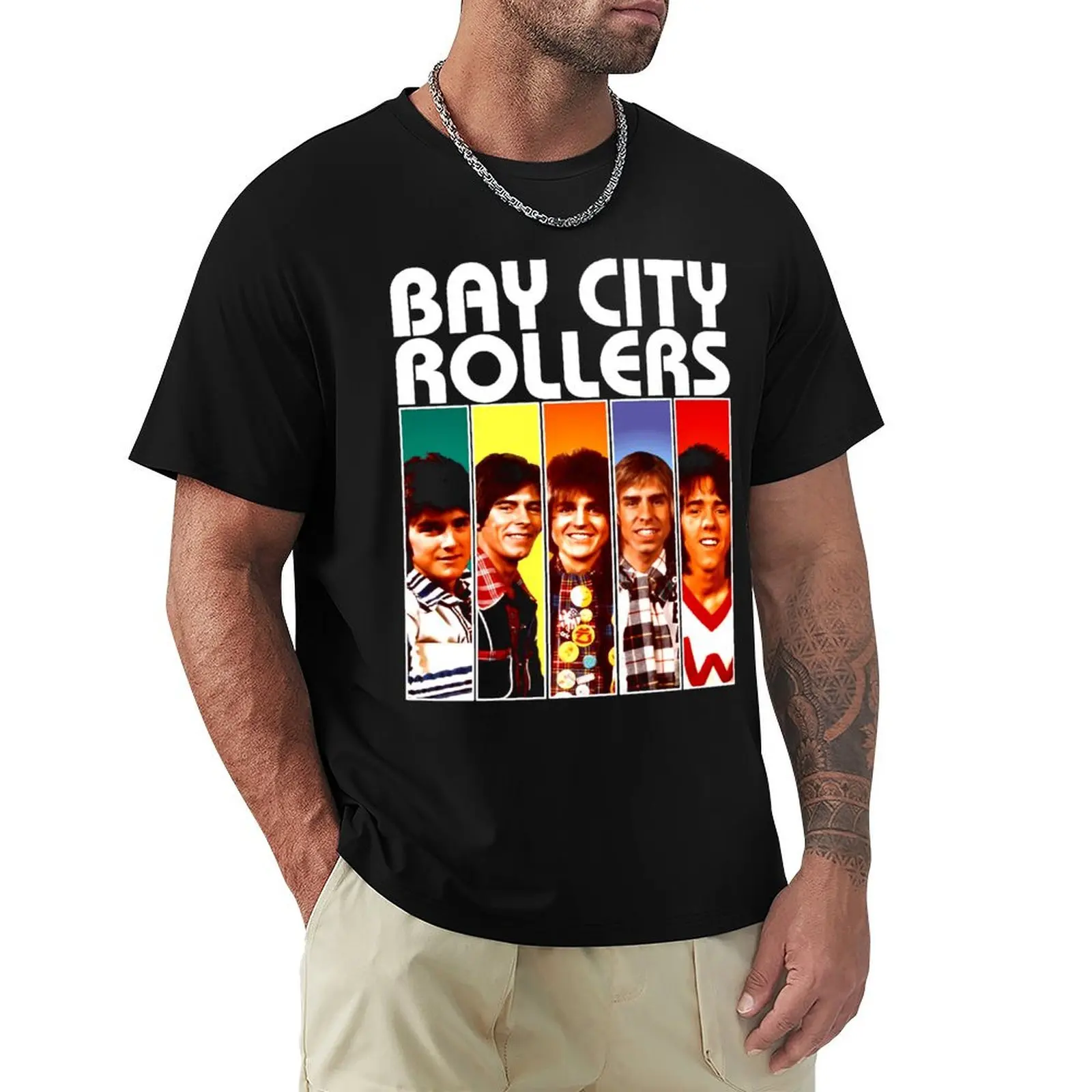 Funny Gifts Band Bay City Rollers Music Rock Cool Graphic Gift T-Shirt Soft Durable Cotton T-Shirt