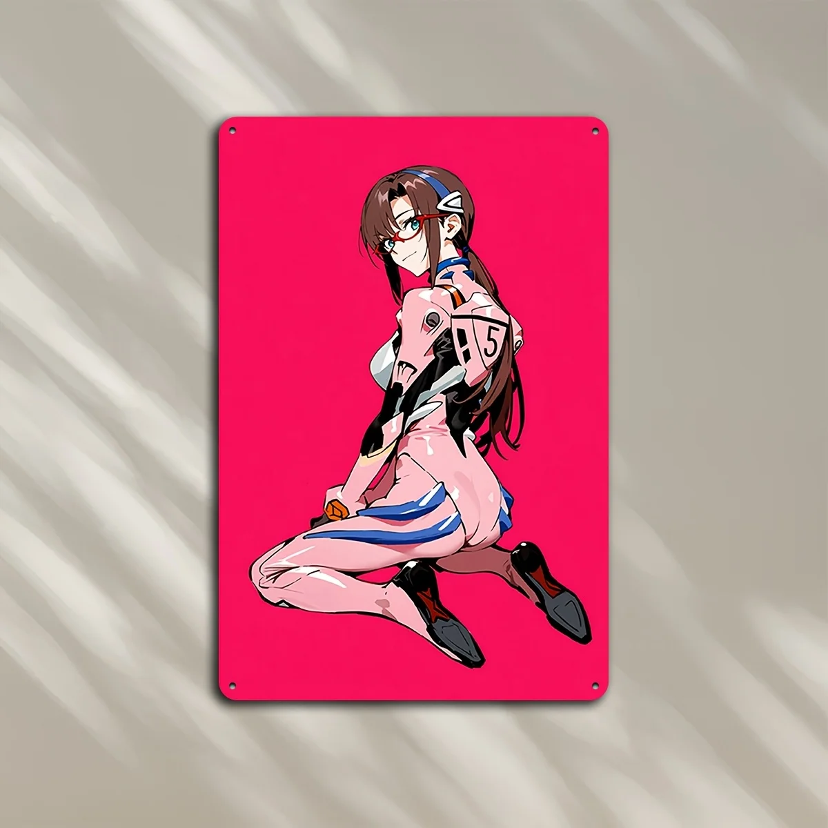 Neonlicht für Metall-Wandkunst-Schild - Lebendiges Anime-Poster für Männerhöhle, Zuhause, Büro & Bar-Dekoration - Keine Stromversorgung erforderlich, Bürowanddekoration