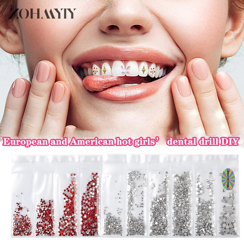 6 Grid Dental Rhinestones Tooth Rhinestones Teeth Jewelry Teeth Whitening Teeth Decoration Dental Crystal