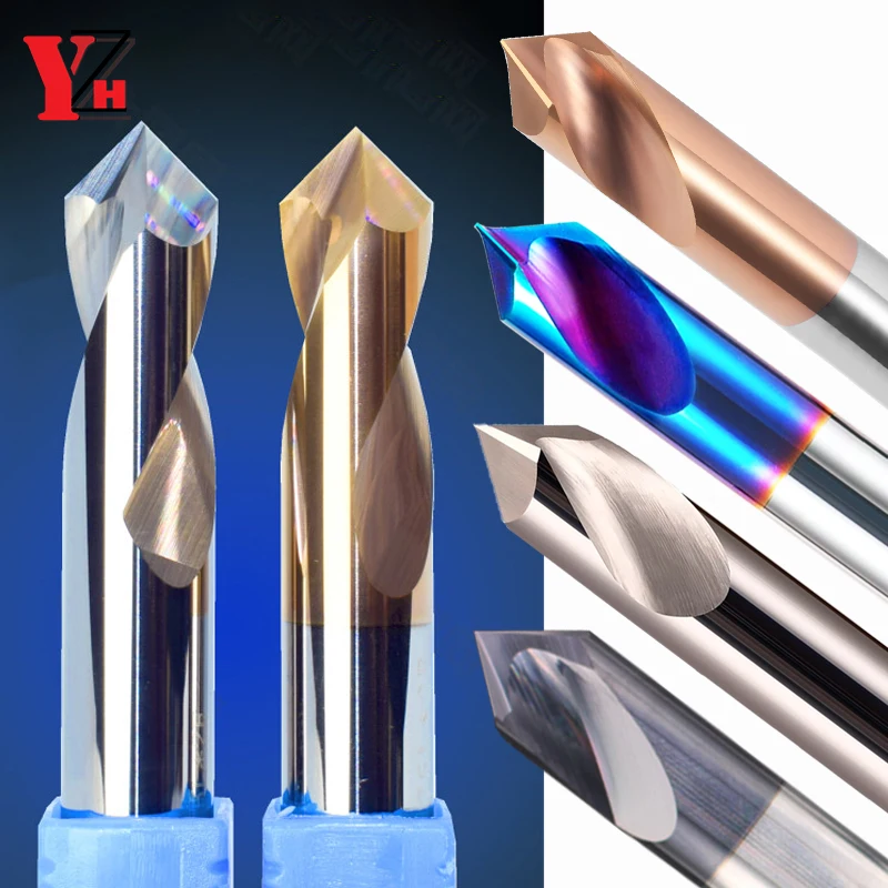 

YZH Spot Drill Angle Of 60° 90° 120° Stub Starting Location Center Bit CNC Prepare Guide Pilot Hole Chamfer Machine Tool