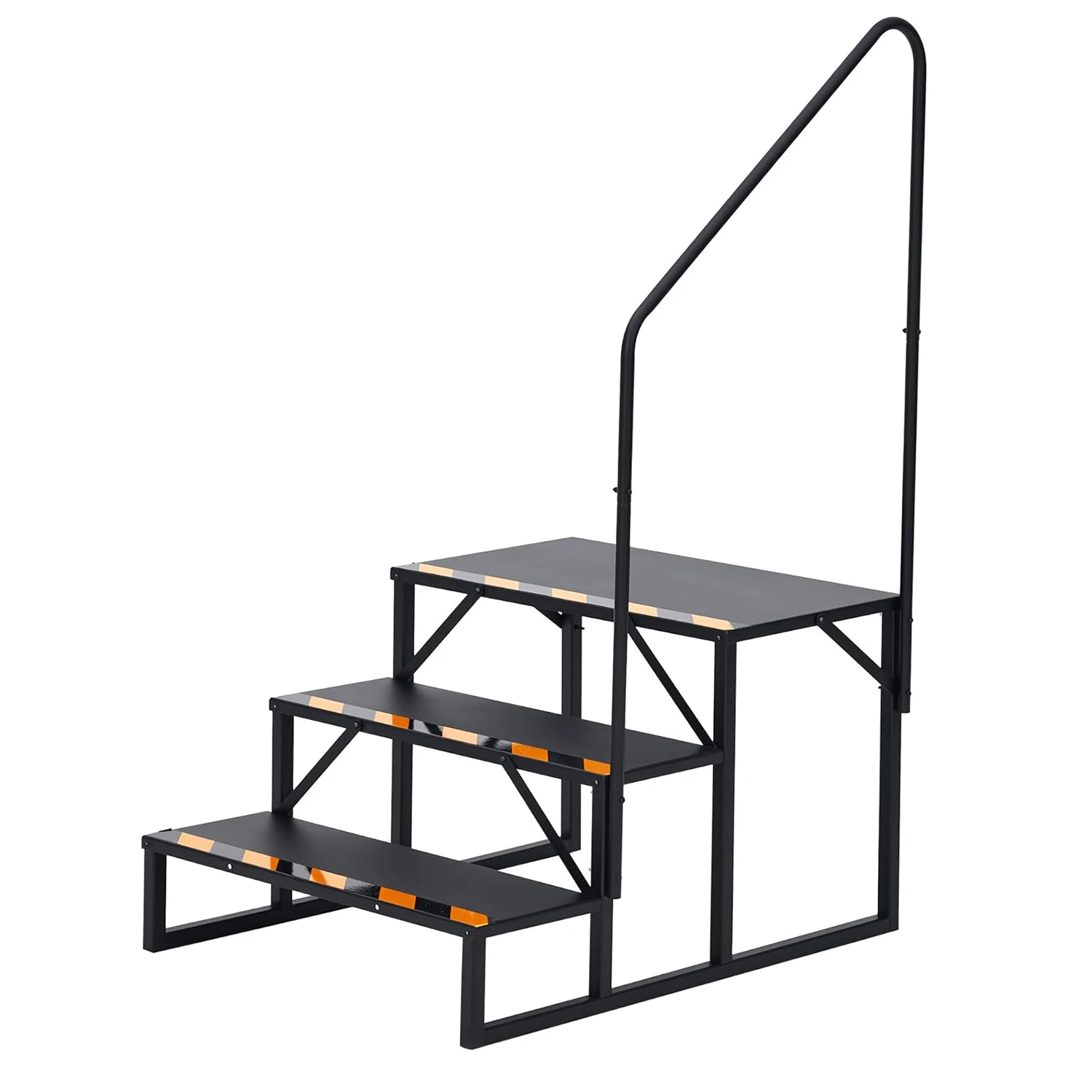 

3 Step RV Stairs with Handrail,Hot Tub Steps,Outdoor Step Ladder ,Portable Stair for Travel Trailer,Motor Home,Camper and Porch