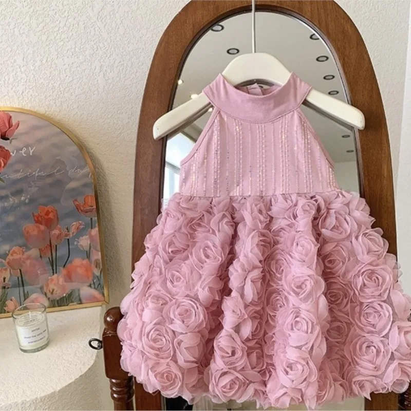 Baby Girl Princess Flower Tutu Dress Infant Toddler Child Sequins Vestido Party Pageant Birthday Wedding Baby Clothes 1-10Y