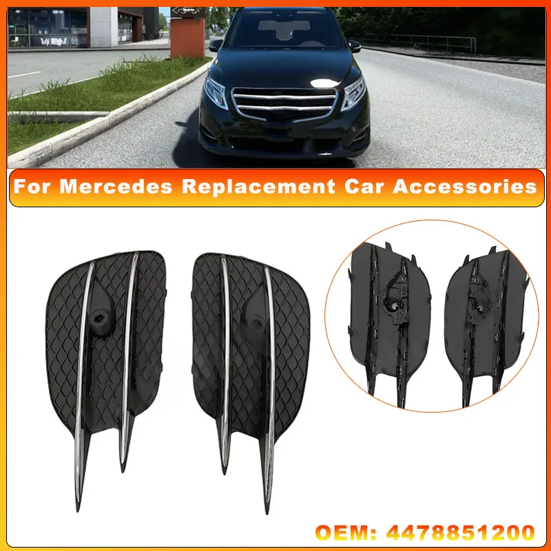 1 Pair Front Pair Side Grille Cover 4478851200 4478851300 For Mercedes Vito W447 2017+ Car Accessories