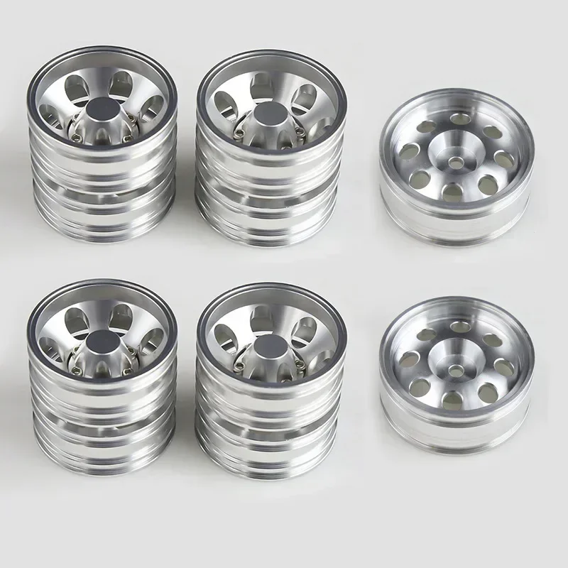 

RC Car Front and Rear Wheel Rims Tractor Trailer Wheel Hubs for 1/14 Tamiya Tractor Truck Climbing Trailer Cargo Car