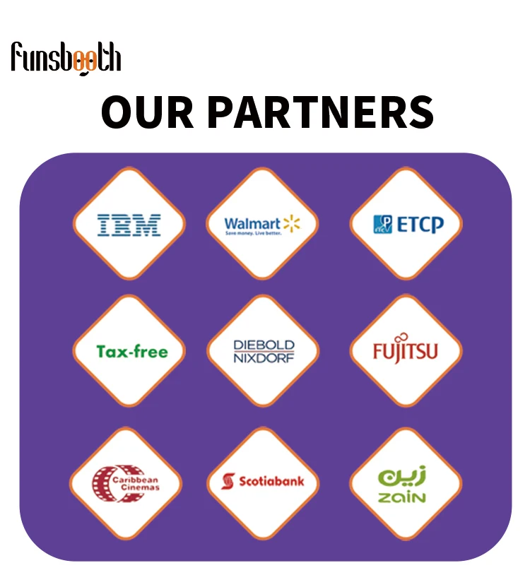 2024 Newst Funsbooth 32/43 Zoll Mini High Definition Integrierte Kamera Silver Magic Mirror Photo Booth