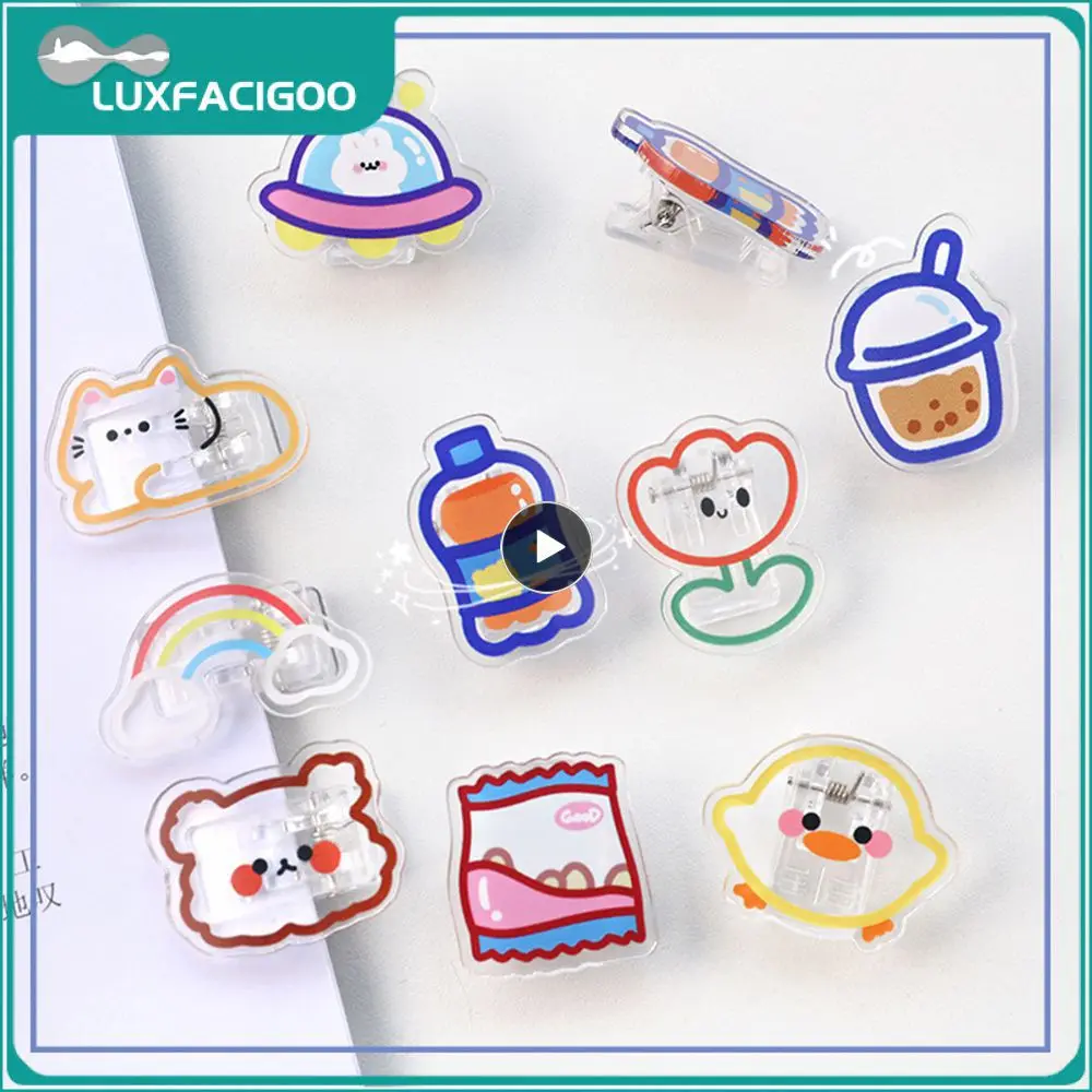 Mini Clips de papel multiespecificación, Clip de carpeta multifuncional, acrílico, separar archivos, sello, suministros de oficina