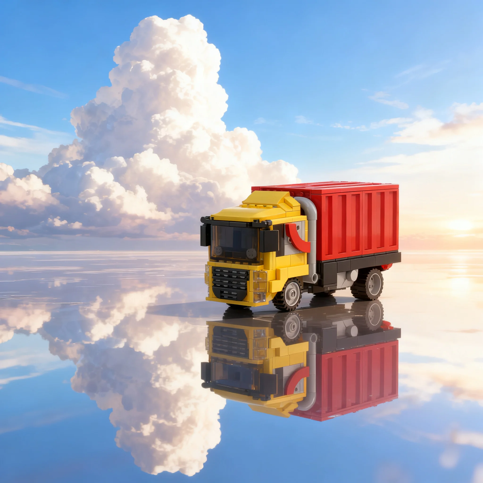 431pcs MOC Minifigure Scale RC Box Truck "Gunther" Cars Model Building Blocks Craft Brick Birthday Display Education Creative