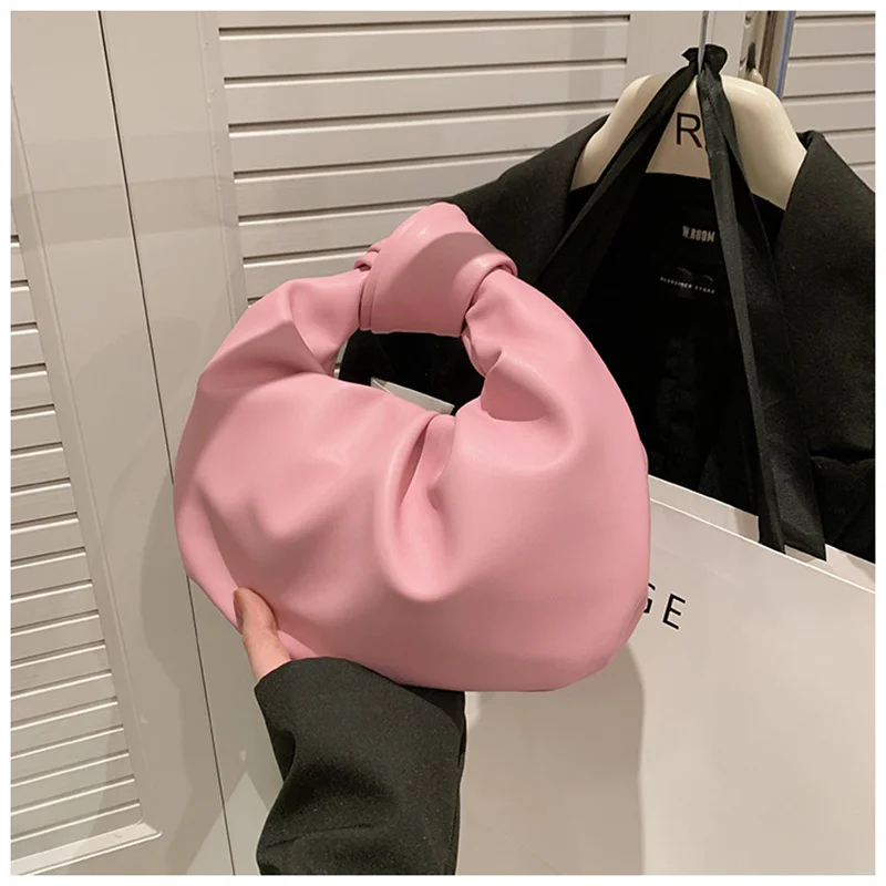 Soft Sugar Cream Pleated Bag for Women Spring/Summer 2023 Korean Version Fashion and Versatile Soft Glutinous Girls\' Handbag