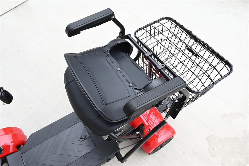 8 Inch Automatic Folding Mobility Scooter Electric 4 Wheels 36V Electric Scooter Double Motor 500W Handicapped Scootre Elderly