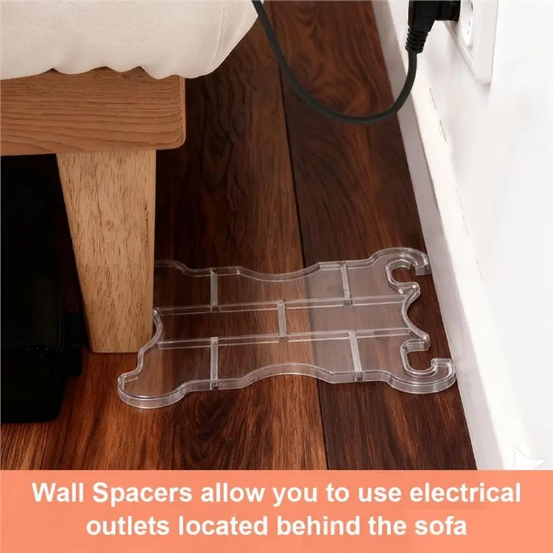 Furniture Wall Protectors, 2-Pack Couch Wall Spacer Adjustable Couch Stoppers To Prevent Sliding And Door Stoppers