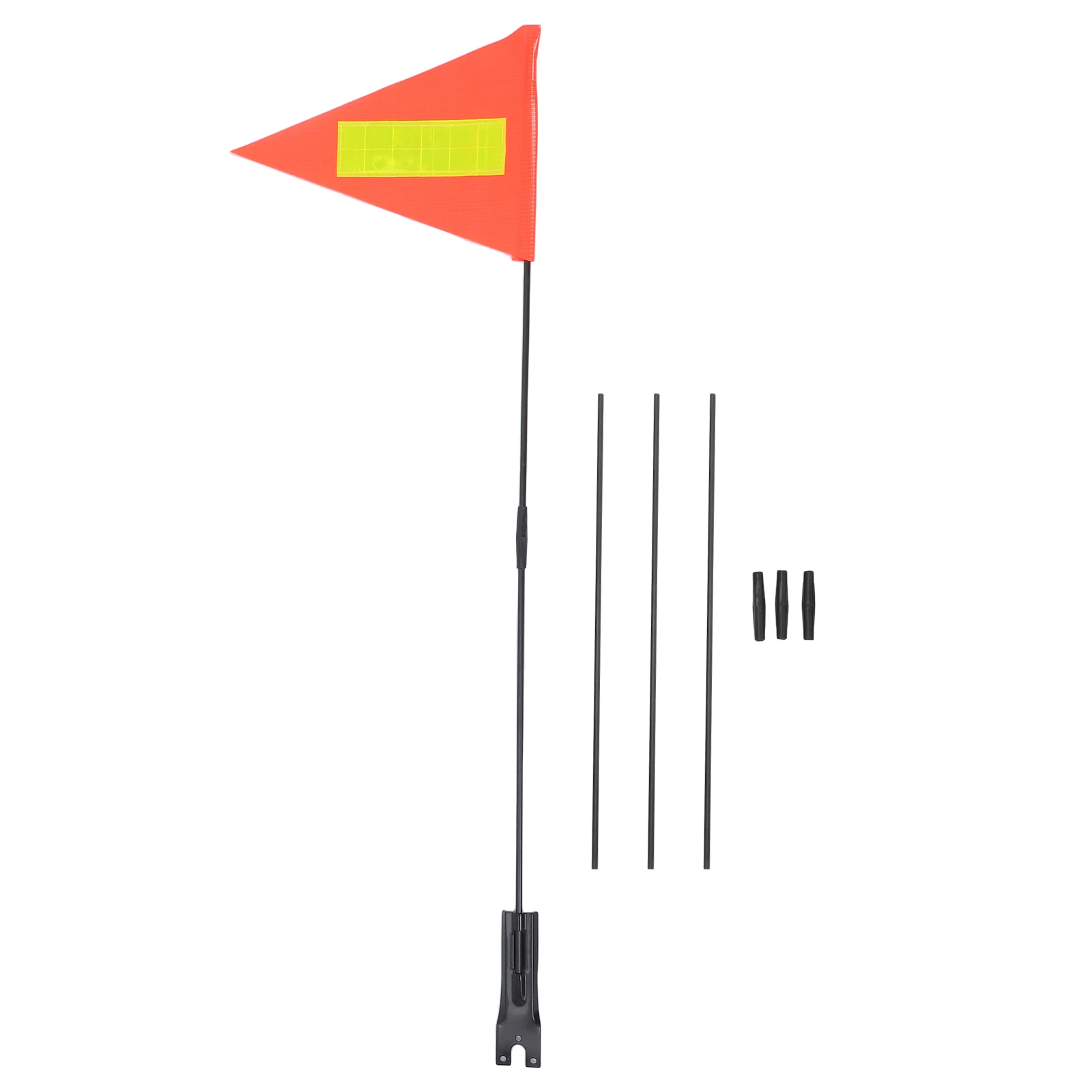 1 set 1 Set Kids Bike Safety Durable High Visibility Bicycle Triangle With Fiberglass Pole Reflective Cycling Warning Flag For