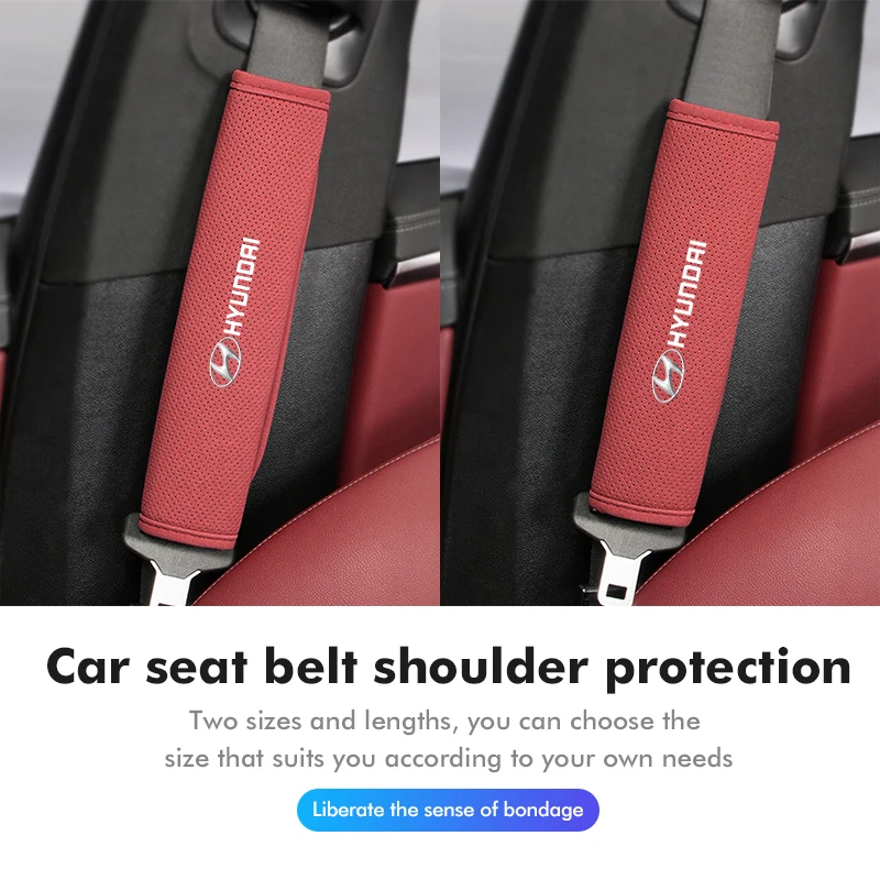 Car Seat Belt Cover Suede Shoulder Protection Padding Pad For Hyundai I30 I20 IX35 I40 Tucson Getz Veloster Kona Elantra