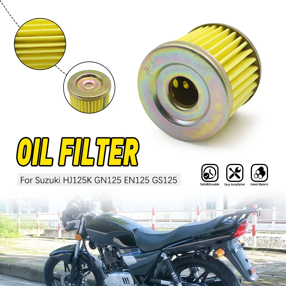 Motorcycle Oil Filter Element For Suzuki HJ125K GN125 EN125 GS125 GN EN 125 Aftermarket Spare Parts