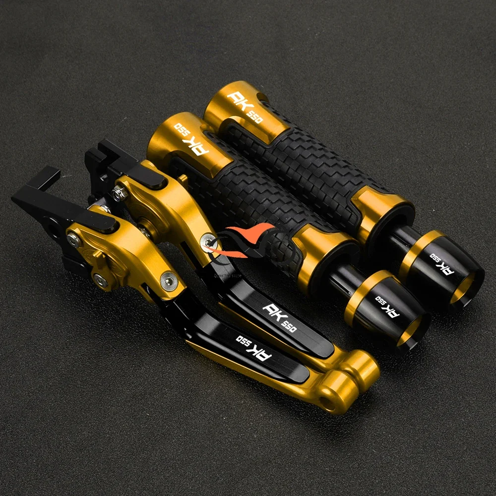 

For KYMCO AK550 AK 550 ALL YEARS 2024 2023 2022 2021 2020 Motorcycle Adjustable Brake Clutch Levers Handlebar grips Handle Ends