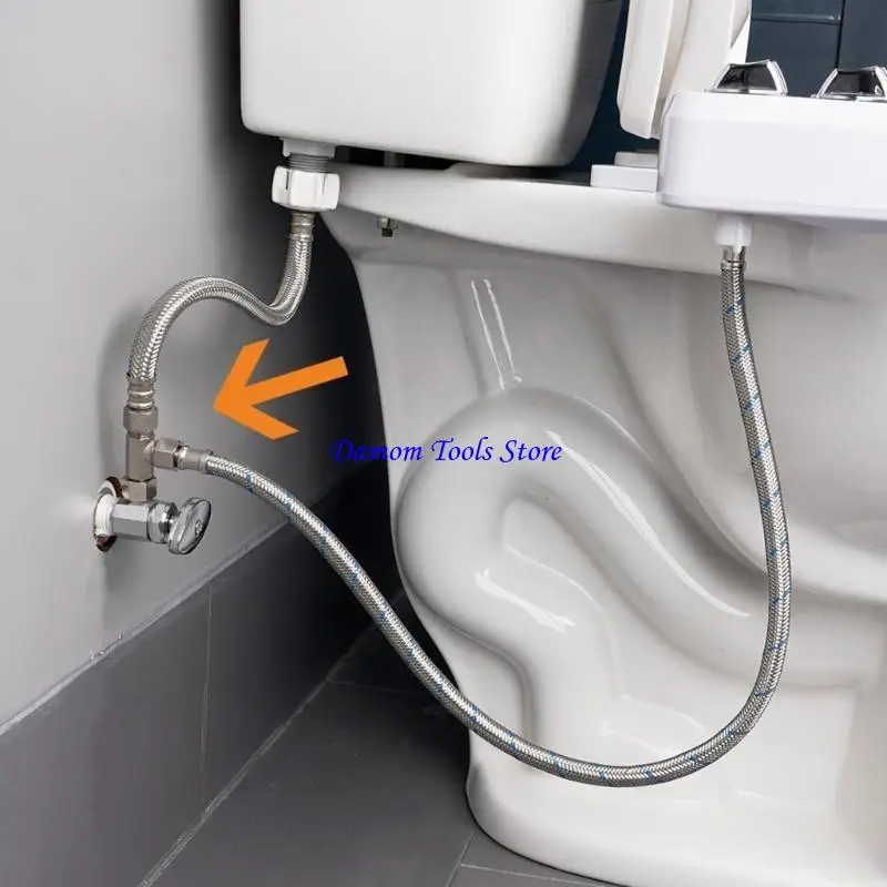 

57BE Campers Bathroom Brass 3 Way Connectors for Bidet Shower Head Water Diverters