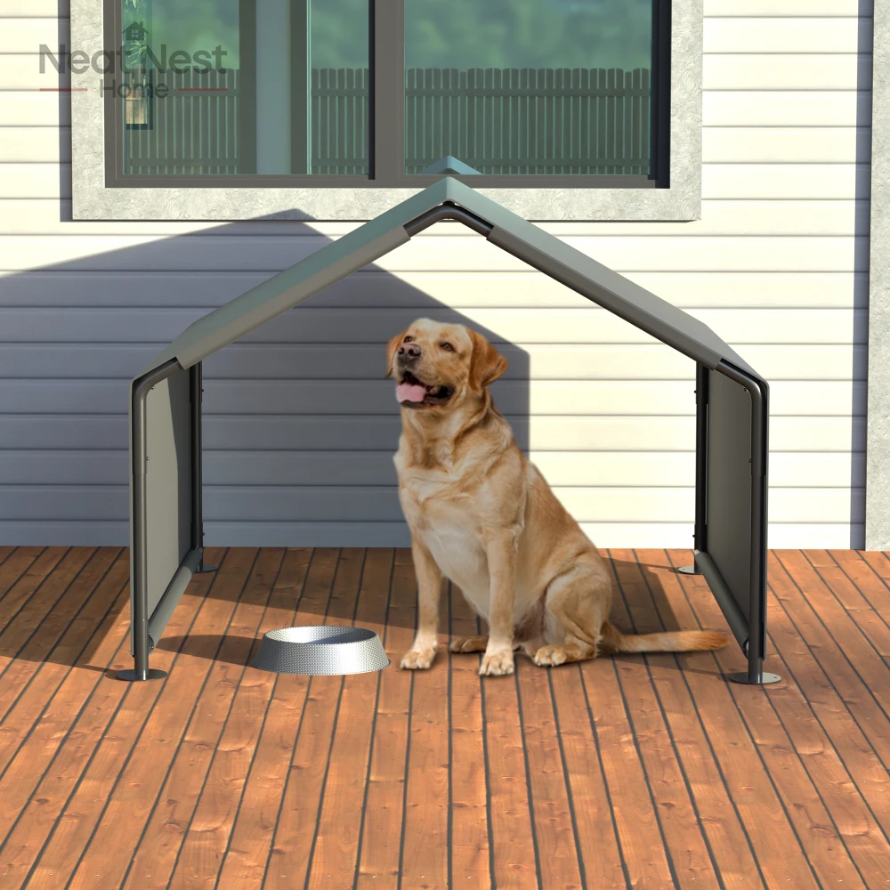 

Dog Shade Shelter, Portable Pet Tent, Water Resistant Dog House for Shade Protection, Outdoor, Garden, Backyard, Gray/Blue
