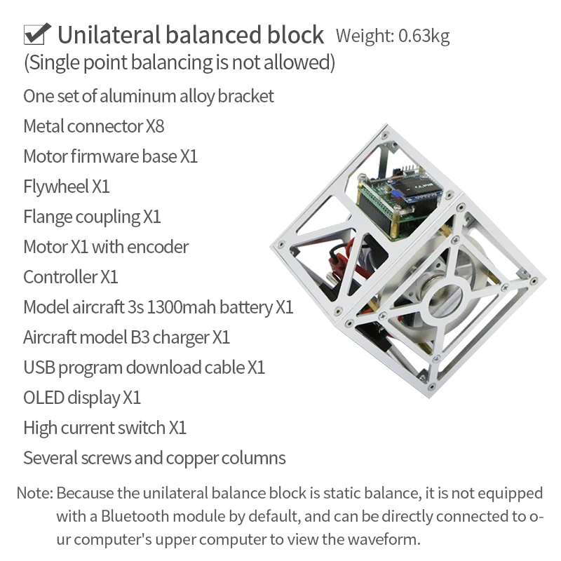 Bloque equilibrado WHEELTEC de un solo punto, un solo lado, bloque irrompible Cubli autoequilibrado