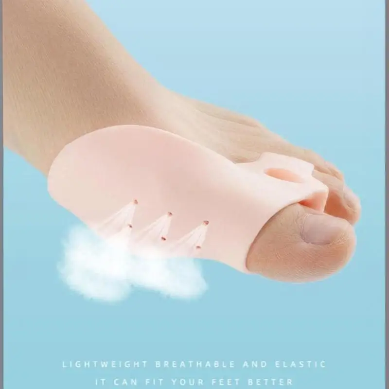 1 Paar weiche Zehenspreizer zur Korrektur von Hallux valgus, Abstandshalter und Polster für Hallux valgus, mit Gel-Schutz, zur Fußpflege. – Detail 5