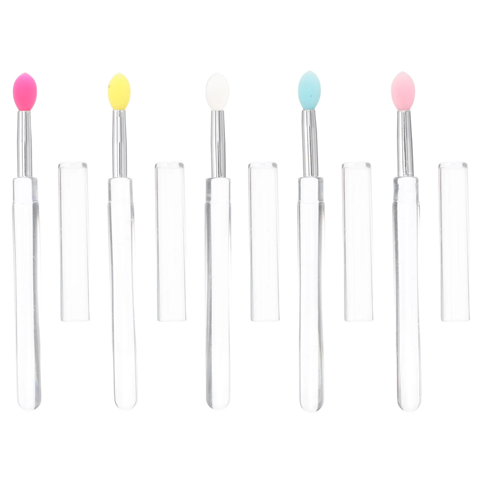 

5pcs Transparent Applicator Silicone Eyeshadow Makeup Lip Applicator Portable Portable Tool