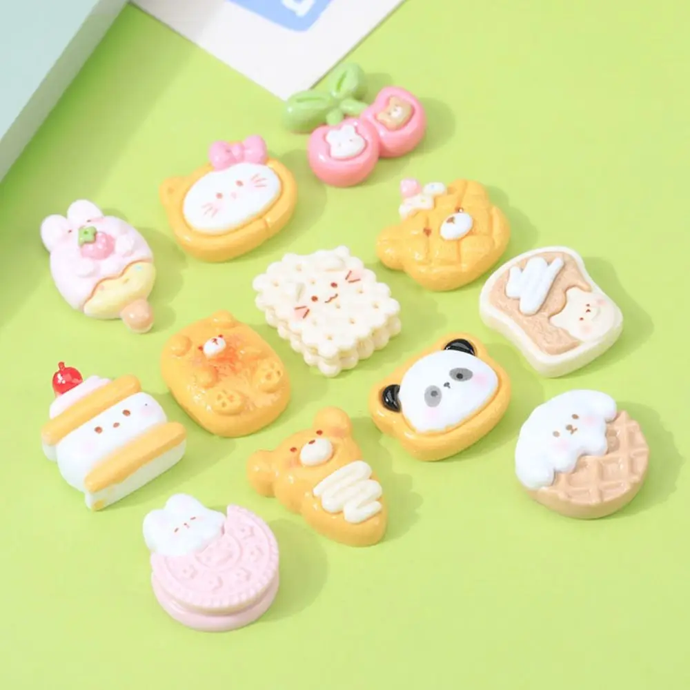 20pcs Food Series Resin Slime Charms Flatback Scrapbooking for Croc Shoes Accessories Hair Clip Colorful Headband Making