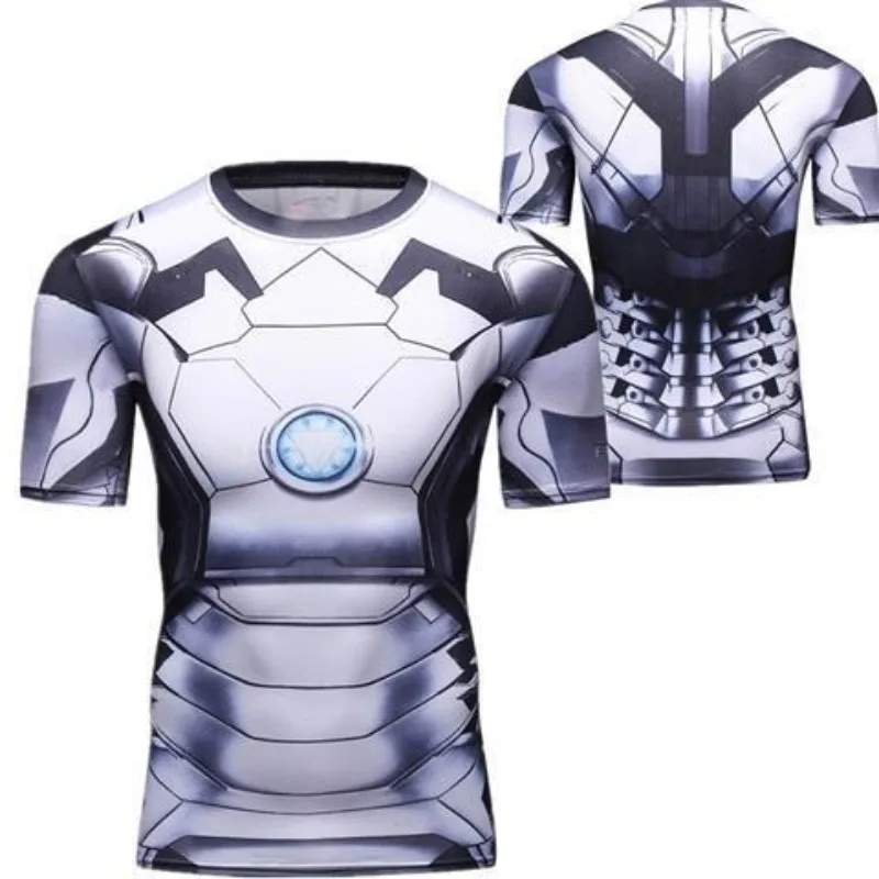 2026 New Brand Fitness Compression T-Shirt Men Short Sleeve 3D Exercise Tops Men T Shirt Summer Casual Tshirt FamilyMatching