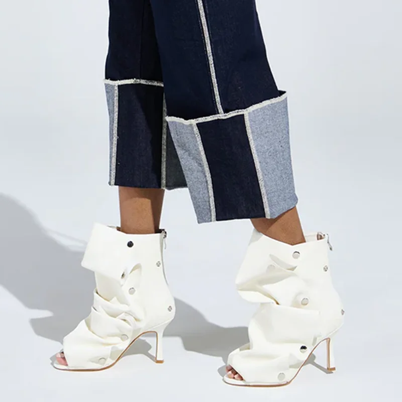 

Универсальные ботильоны со съемным носком и открытым носком, пикантные модные женские современные ботинки с острым носком на тонком каблуке Accetp по индивидуальному заказу