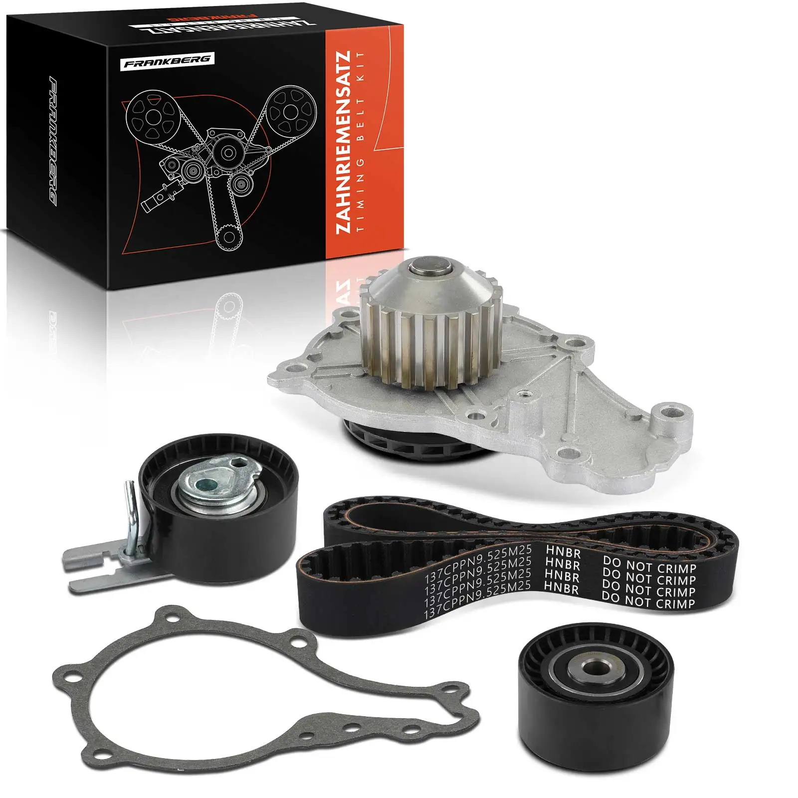 Frankberg 1x Zahnriemensatz Zahnriemen Wasserpumpe für Citroën Berlingo C2 C3 C4 C5 Jumpy 7883-13111 7883-13074 KP15606XS