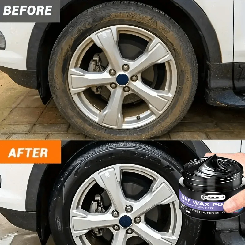 Durable Car Tire Shine Wax Anti-Aging Protection Plastic Cleaner Interior Decorative Care Product for Vehicle Tires