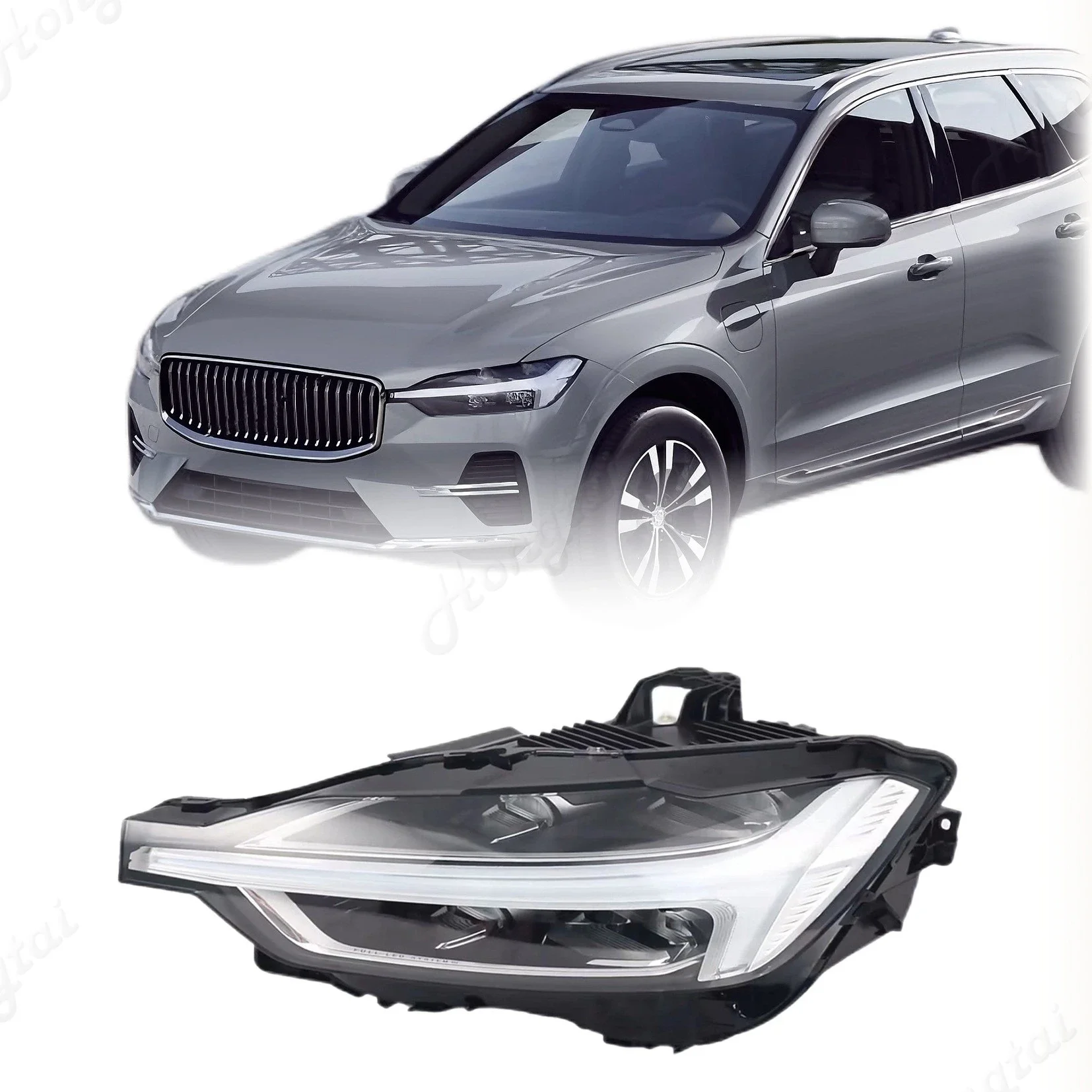 

Фара для 2018-2019 2020 2021 2022 Volvo XC60 в сборе, светодиодная фара DRL, дневные ходовые огни, передний свет, проектор