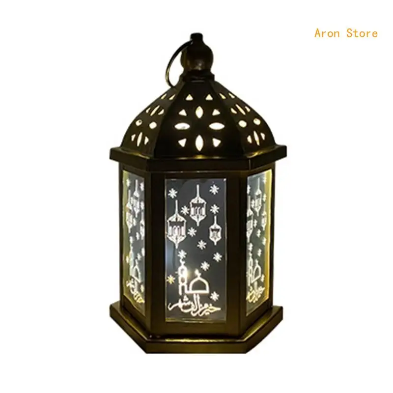 Retro Elegante Ramadan Lampada a sospensione Eid Mubarak Elemento Lampada a mano Eid Ramadan Islamico Casa per interni per feste