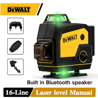 Dewalt New Upgrade Built In Bluetooth Industry Cross Laser Level 4D/16 lines Vertical Horizontal Laser Level Measuring Tools