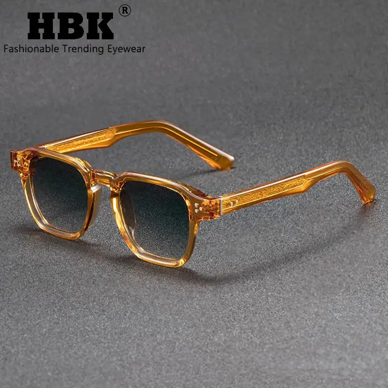 HBK Fashion Square Herren-Sonnenbrille Damen-Sonnenbrille mit Core-Einsatz-Bügel Luxusmarke Sonnenbrillen für Reisen, Strand, Party, Festival, Geschenke – Detail 4