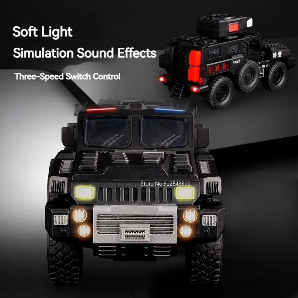 1:50 ダブルタレット装甲車モデルおもちゃ音楽ライト合金ダイキャスト軍用車両プルバック警察車両モデル大人のギフト