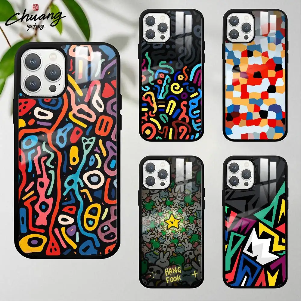 حافظة هاتف كارتونية لطيفة Ti-Linges لهاتف 17 12 13 14 15 16Pro Max mini Plus مرآة بلوري