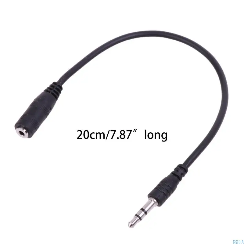 R91A 2.5 mm femenino a 3.5 mm Cable Cable extensión Aux chapado en computadora portátil