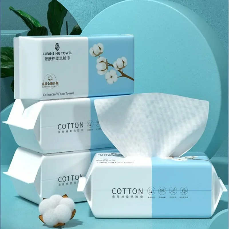 30/40pcs Disposable Face Towel Pearl Pattern Soft Cotton Face Cleaning Tissue Wet Dry Use Beauty Wipe Makeup Remover Face Towel