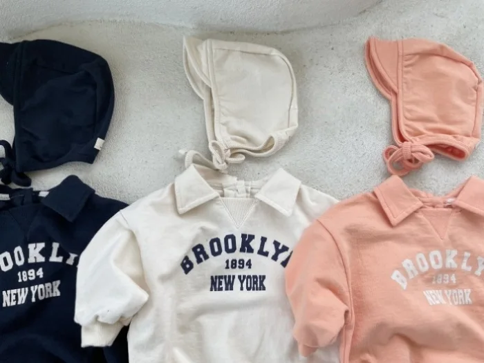 2026 Summer New Baby Boy Long Sleeve Casual Bodysuit Newborn Toddler Girl Cotton Jumpsuit Cute Letter Print Infant Clothes