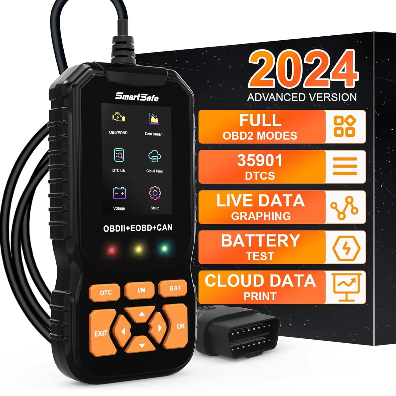 

V520 Auto Diagnostic Scanner Automotive Trouble Code Diagnostic Tester OBD2 Check Engine Auto Scan Tool