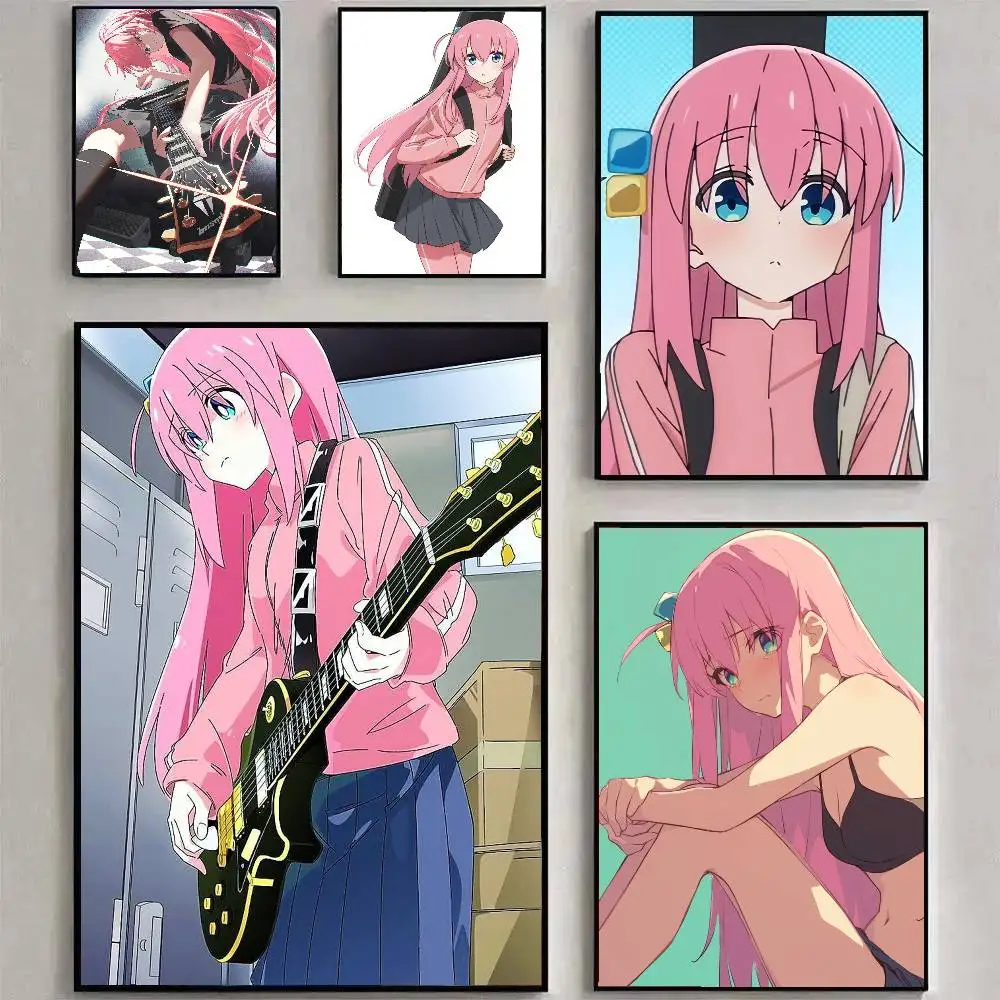 Hitori Bocchi Anime Bocchi The Rock Art Sticky Wall Waterproof Home Living Room Bedroom Bar Aesthetic Decoration