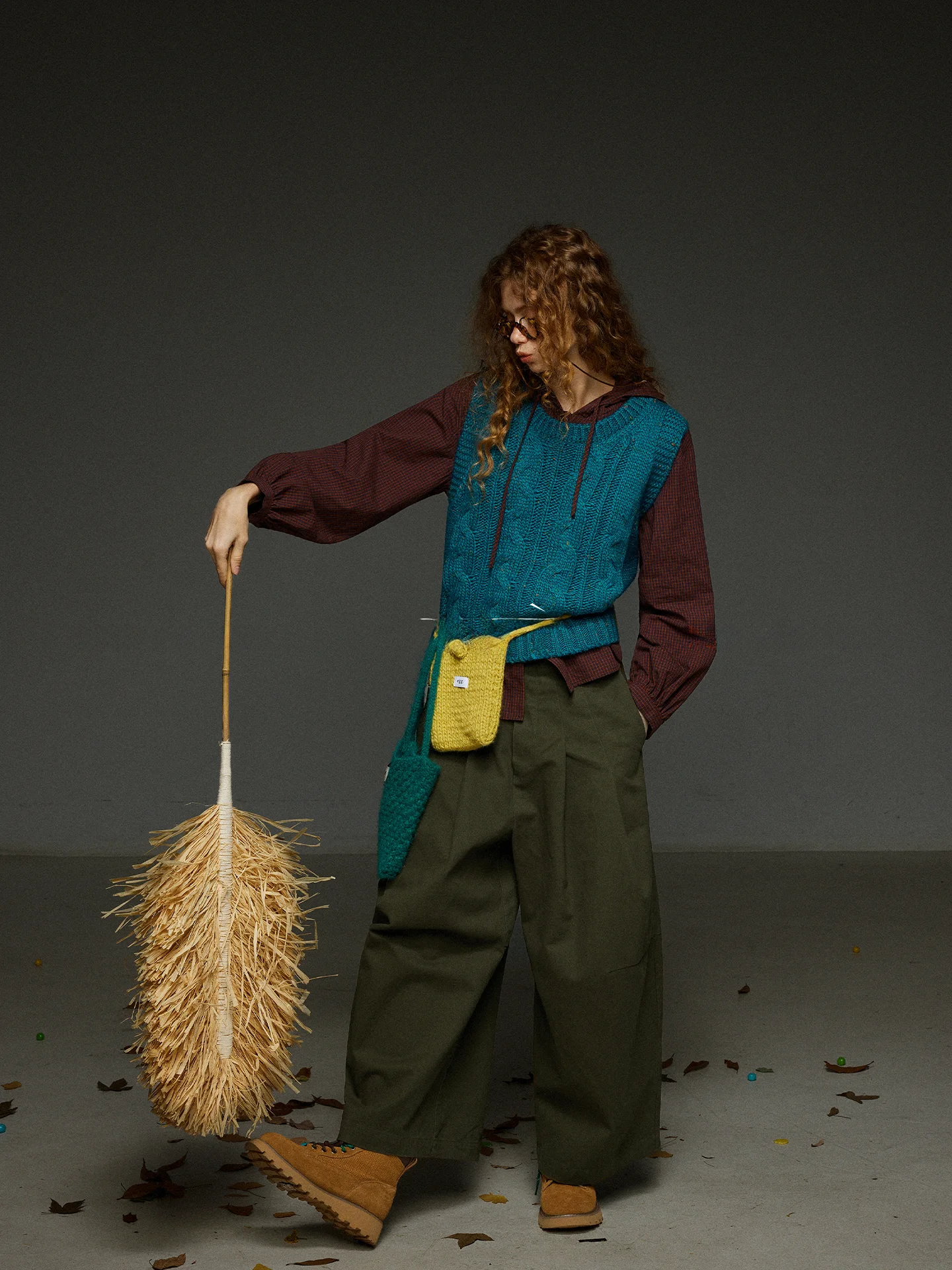 

TNIT Retro Wool Knitted Vest Women's Loose Layering Svel Outerwear Sweater Commute Sle round Ne No Button Design