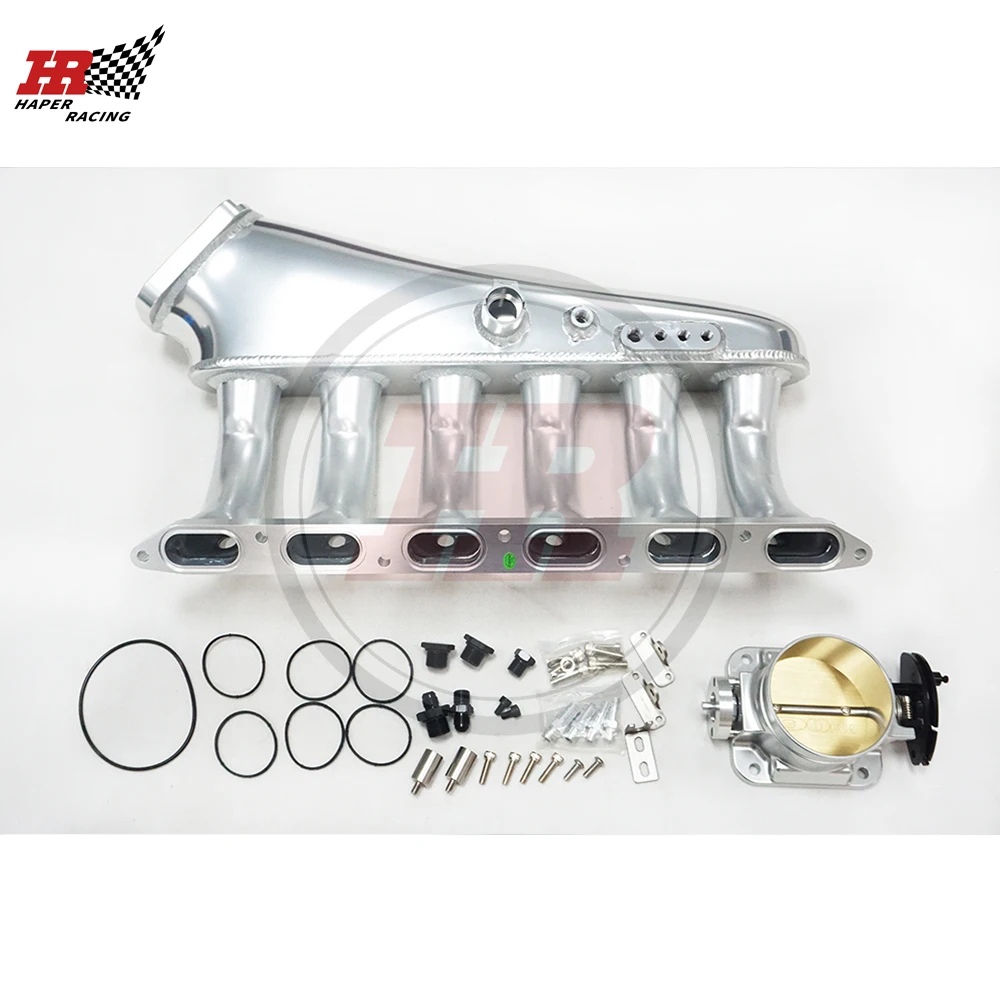 HP RACING Billet Intake Manifold w/ Fuel Rail kit +Throttle Body Fits For E36 E46 M50 M52 325i