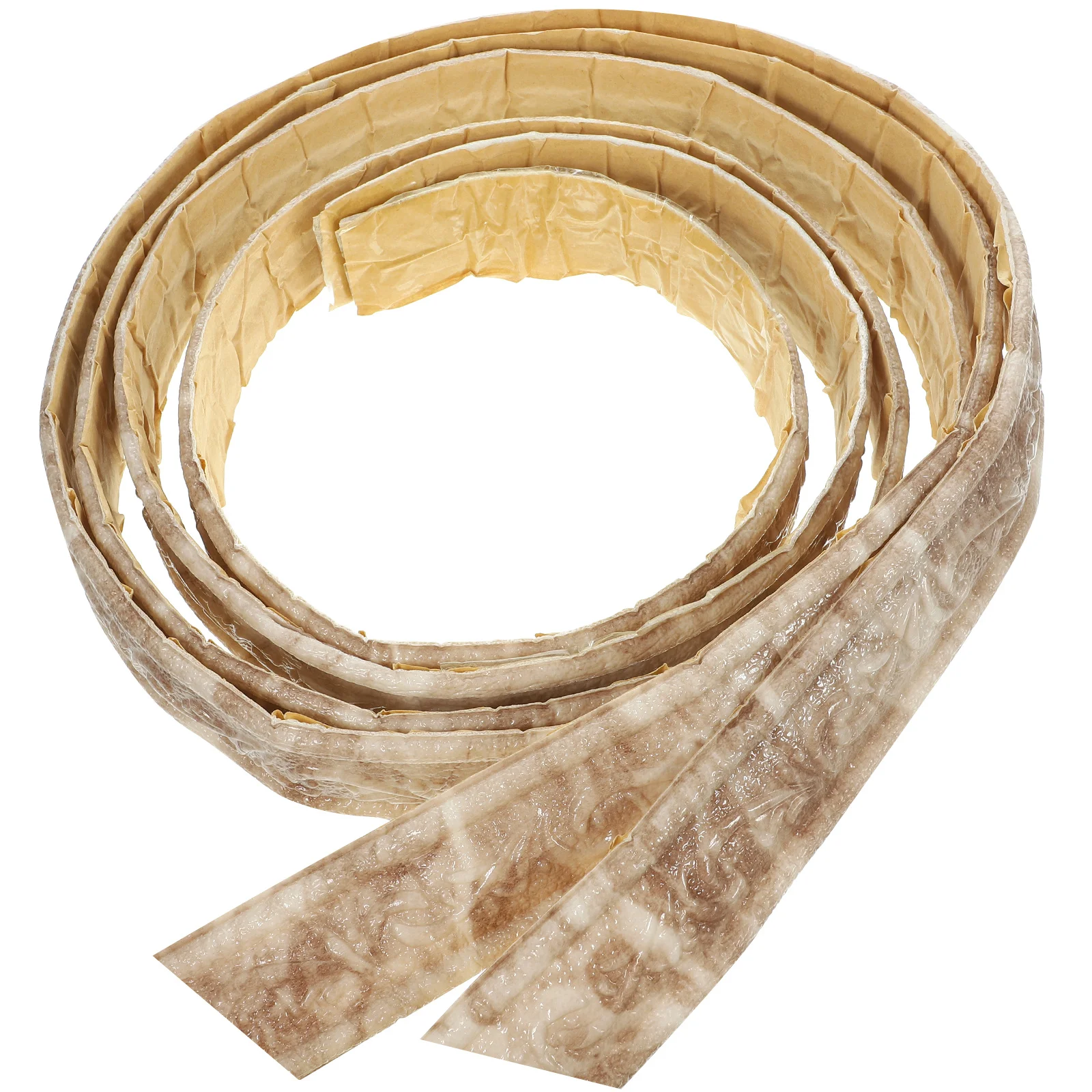 2 Rolls Waist and Baseboard Molding Trim Self Adhesive Flexible Peel and Stick Trim Caulk Strip Corner Wall Edge Ceiling