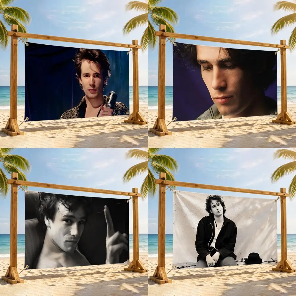 J-jeff Buckley Actor Flags Flag Tapestry Outdoor Decor Flaga Decorative Home Objects Barber Shop Decoration